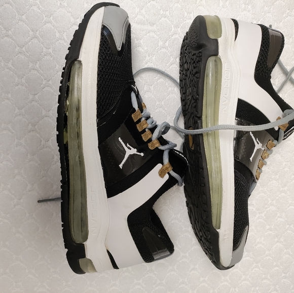 Rare Jordan Alpha Trunner Max Black White Metallic Gold Grey Men’s 8 Damaged - Picture 6 of 11